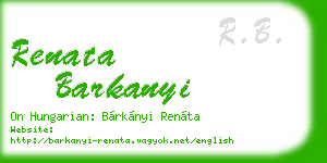 renata barkanyi business card
